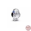 New S925 Sterling Silver Pet Cat Dog Fox Owl Turtle Animal Series Elephant Charm Bead Fit Original  Bracelet DIYJewelry
