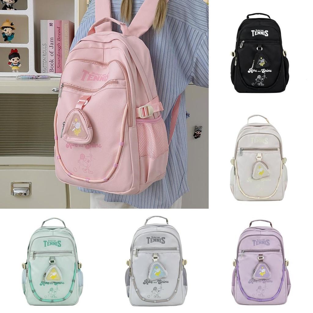 Large Capacity Nylon Backpack With Breathable Straps For Students And Casual Use