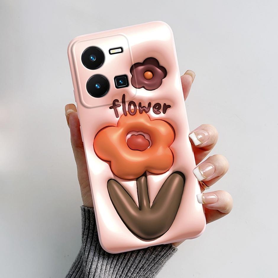 For vivo Y35 4G Protective Case For vivo Y35 4G Fashion Cartoon Phone Cases For vivo Y35 4G Beautiful Painting Back Cover Coque