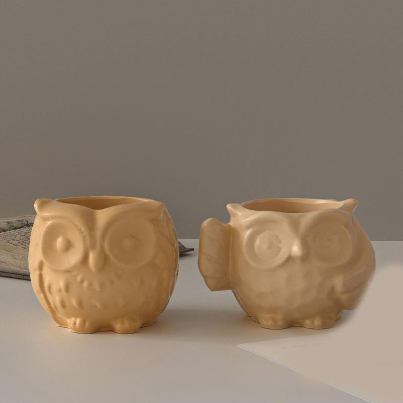 Flexible Silicone Owl Mold For Resin Crafts Candle Holder And Decorative Container Succulent Planter