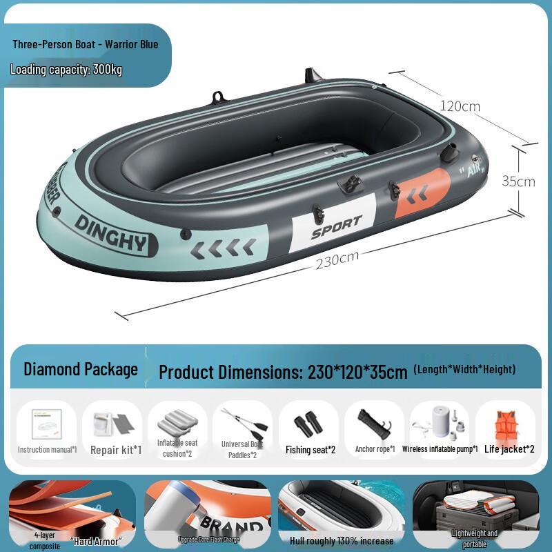 Canglangya Aufblasbares Rafting- & Angelkajakboot