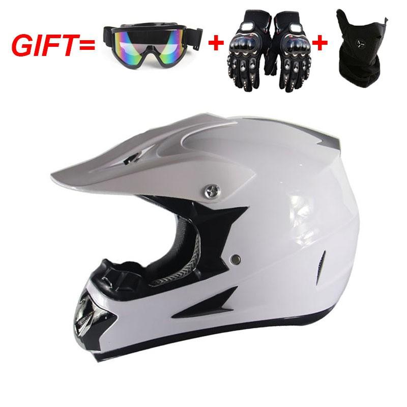 Full Face ATV Helmet Adults With Visor Mask Gloves DOT Certified ABS Off-Road Dirt Bike Motorcycle