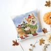 PPembroke Welsh Corgi Cushion Cover Washable Linen Pillowcase Soft  for Daily Sofa Bed Home Room Decor