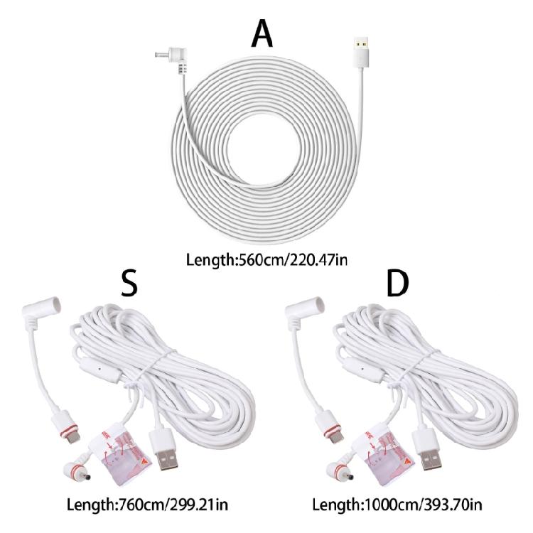 Robustes USB-Ladekabel aus Messing für NEST Kameras mit starkem magnetischem Kopf für kontinuierliches Laden 5,2 m/7,6 m/10 m Länge