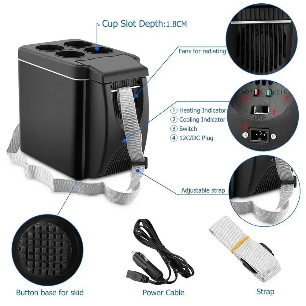 6L 12V Car Refrigerator Freezer Heater Mini Freezer Cooler And Warmer Electric Fridge Portable Icebox Travel Refrigerator Amagi