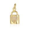 Bee Butterfly Copper Cubic Zirconia Heart Lock Love Charm Women Sun Star Necklace Pendant DIY Jewelry Charms