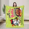 Spicy Chicken Noodles  Blanket  Picnic Flannel Throw Blanket For Outdoor Soft Warm Design Quality Bedspread Gift Idea