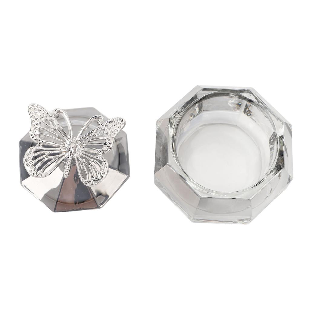 Tazza per Nail Art in Vetro Trasparente Tazza Dappen per Nail Art Multifunzionale a Grande Capacità