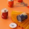 Festive Tea Can: Small Sealed Container for Black, Green, or White Tea with Silver Flakes