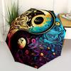 1pc YinYang Celestial Automatic Open/Close Umbrella with Windproof, Functional Design, 8-Rib Sturdy Canopy