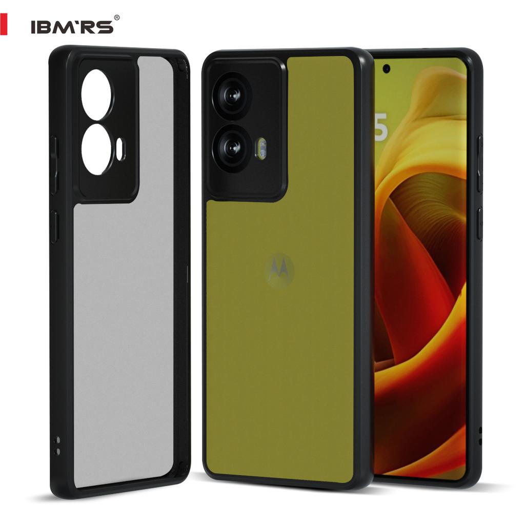 (Comes with wrist strap)IBMRS for Motorola Moto G85 Case,Anti-Fingerprint TPU Thin Phone Cases Cover Protective Shockproof (Camo Black)