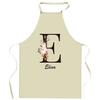Tablier De Cuisine - Elina Lettre - Impression Bretonne - Coton Épais - Réglable & Lavable