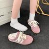 Baotou Slippers, Women Wear Red Heelless Size 34 Soft-soled Pregnant Women's Half Slippers Outside Summer.