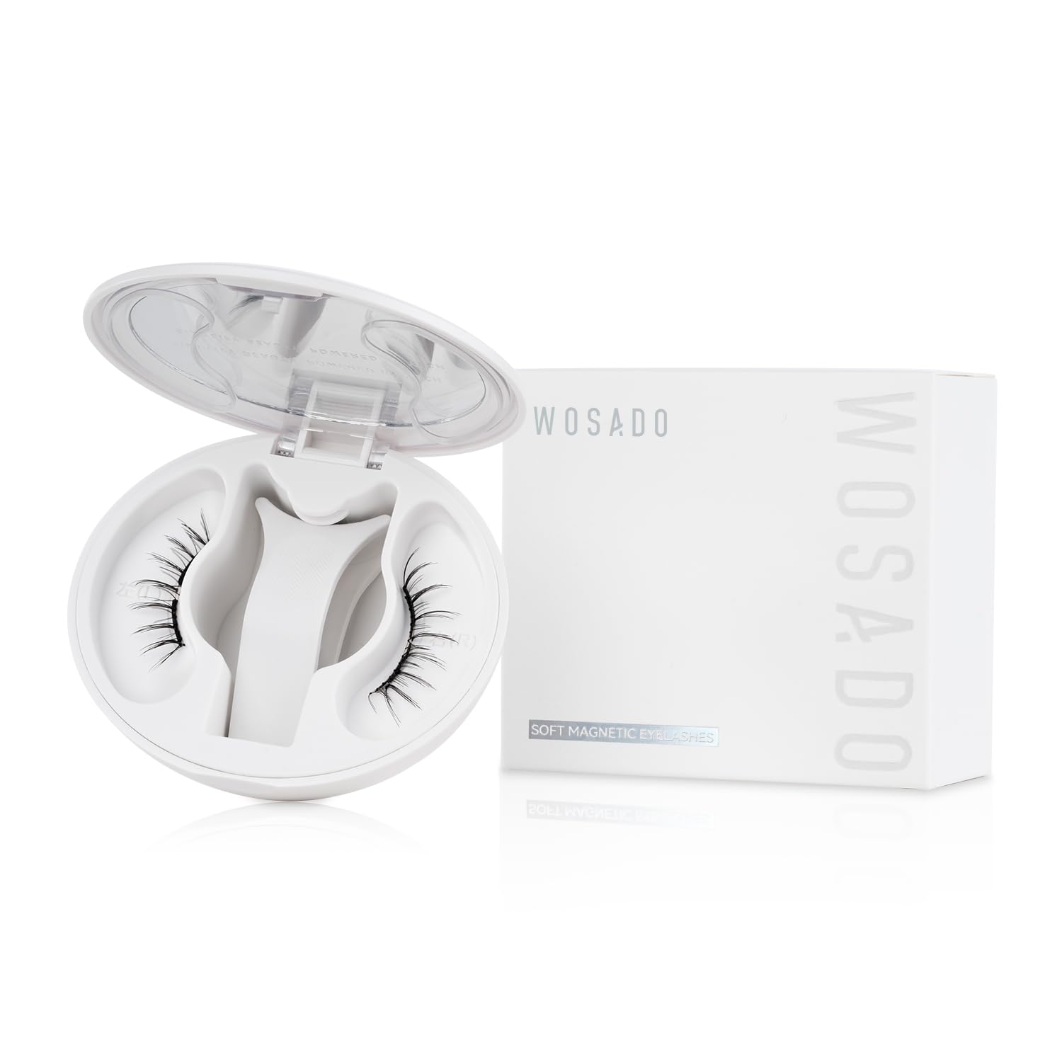 

WOSADO Magnetic False 11 Magnetic False No Suitable for Light Makeup Eyelashes, One-Piece Set, No. Black, Eyelashes, Adhesive, Soft, No-Makeup Look,