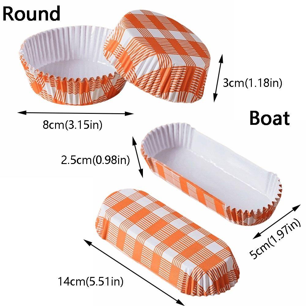 200Pcs Boat Shape Baking Cup Mold Greaseproof Bread Paper Holder Cupcake Liners Oven Safe