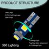 Ajxn 10 PCS Car LED trument Light, T5 3030 3SMD Wedge Bulb trument Cluster Indicator Light, 74 37 27 17 2721 Bulb Soft Beam Canbus Error-free,