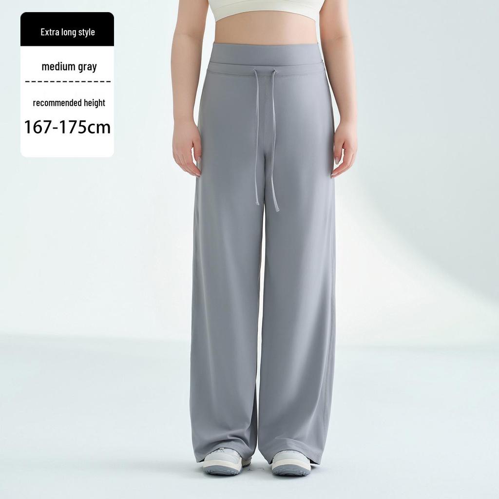 Women's Fleece-Lined Wide-Leg Sports Pants: Loose Fit, Plus Size (up to 220 Jin), Perfect for Running, Yoga, and Fitness.