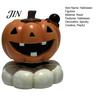 Collectible Halloween Figures Spooky Figurine, Small Resin Rotating Ghost Skull Pumpkin Gravestone Decorative Centerpieces Statue, Tabletop