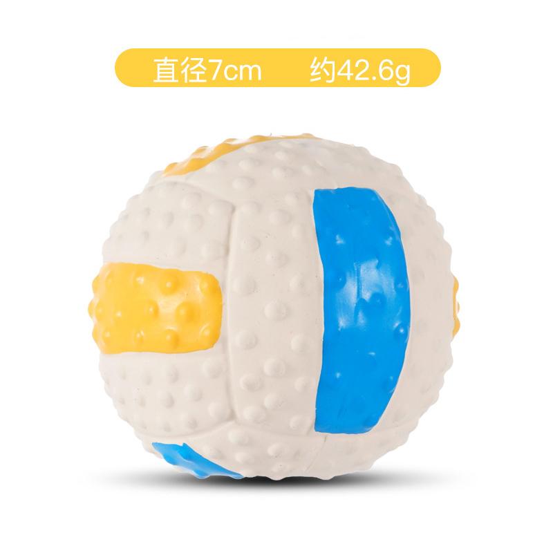 Squeaky Dog Ball Latex Rubber Dog Squeak Chew Toys Soft Bouncy Fetch Sports Balls for Medium Small Pets Interactive Play