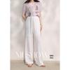 Women's Tencel Linen High-Waist Wide-Leg Pants