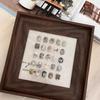 Retro Wood Grain Photo Frame & Nail Display Board for Content Creators