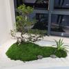 Artificial Green Plants Polyester Moss Breathable and Permeable Fluffy Moss Lawn Garden Decoration DIY mini Landscape Layout