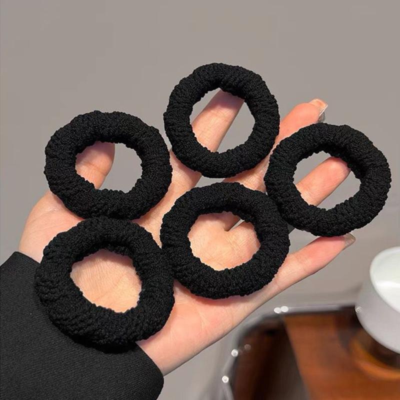 5 יחידות/סט קשרי שיער עבים לנשים, גומיות לשיער גבוה, גומיות שיער אלסטיות, אביזרי קשרי שיער עמידים