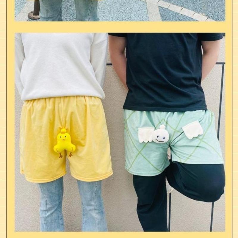 Elephant Shorts Casual Pants Slits Elastic Home Casual Shorts Pant