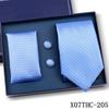 Tie Square Cufflinks 3-Piece Suit Retro Striped Hand Tie High-End Gift Box Set