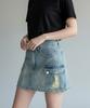 Bonseullipi Addicted Side Pocket Mini Skirt (Blue)