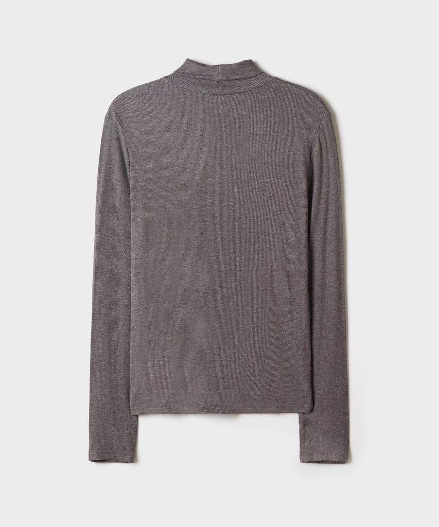 SPAO [Soft Viscose] Ribbed Turtleneck Long Sleeve Tee_Splwg4Tg01