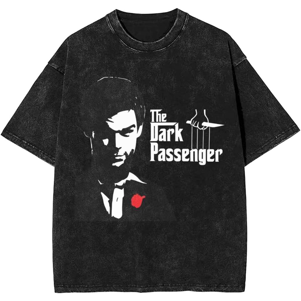 New Dexter Morgan Edition Middle Finger Retro Fashion Washed Tshirt Summer Top Cotton Mens and Womens Tshirt
