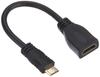 ELECOM mini HDMI to HDMI Conversion Cable, 10cm, Black, TB-HDAC2BK