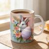 Easter Coffee Mugs Ceramic Leakproof Spring Drinkware Easter Mug Bunny Water Cup for Home Bedroom Living Room Kitchen Dining