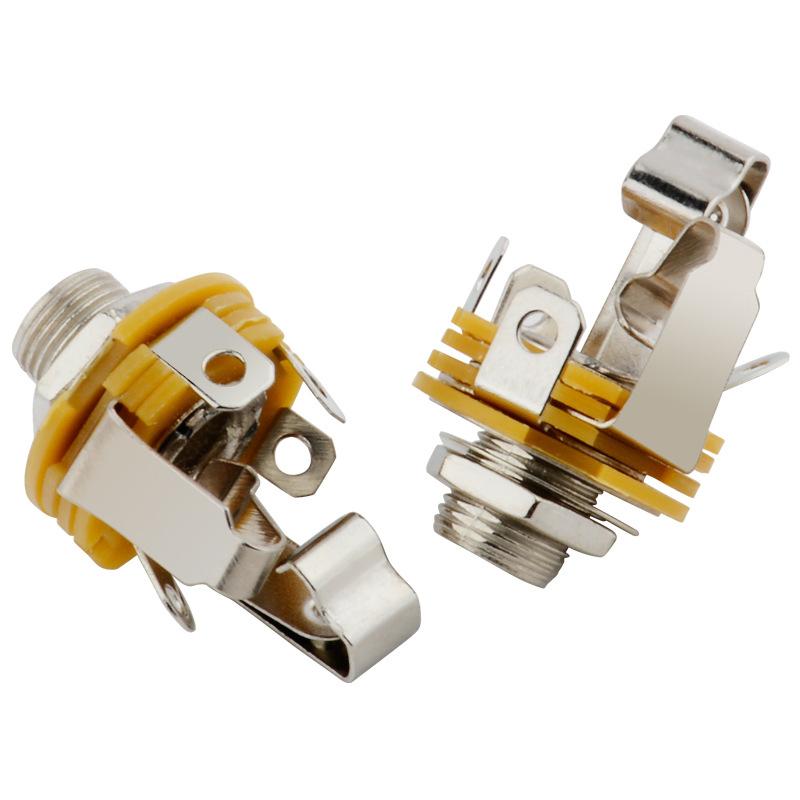 10Pcs/Set All Electric Guitar & Bass Guitar 6.5Mm Female Dual Channel Jack Socket Electric Guitar Input Jack Diy Accessories