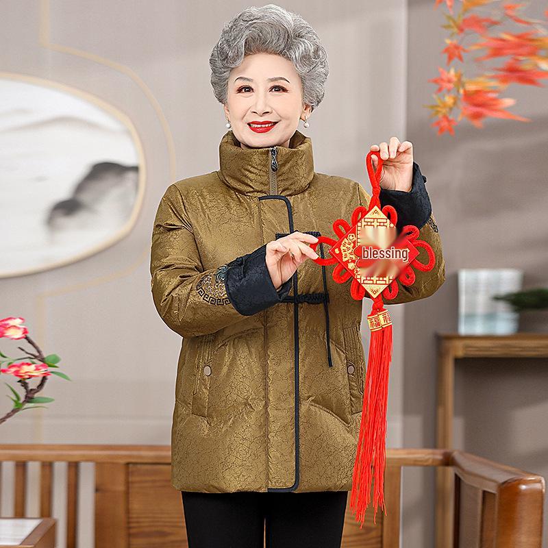 

Mid-Aged & Elderly Women s Thick Winter Down Jacket, Short Style - Perfect for Mothers, Grandmothers & Wives (Ages 60-70). 6XL (165-180 jin) жёлтый/шампанского