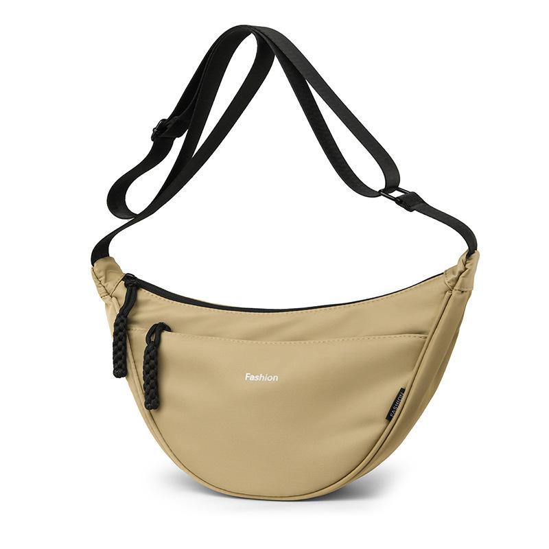 

Casual large-capacity dumpling bag messenger bag women s shoulder bag trendy lightweight women s bag niche high-end nylon bag хаки