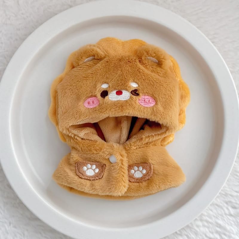 Flauschiges Tierkostüm für 10 cm Löwen-Plüschtierkostümzubehör Otaku-Puppe Maskottchen Kpop-Puppenkostüm [gebraucht]