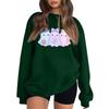 Women's Comfortable Casual Sweatshirt with Long Sleeve, Round Neck, Loose Fit, Small Halloween Print and Color Options