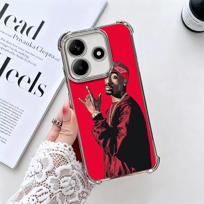 

Рэпер 2pac Певец Тупак Мягкий чехол для телефона Для Xiaomi Redmi Note 14 15 Pro Plus 13 12 11S 11T 5G 10 9S 9 Покрытие Противоударный Fundas Redmi Note 11T 5G