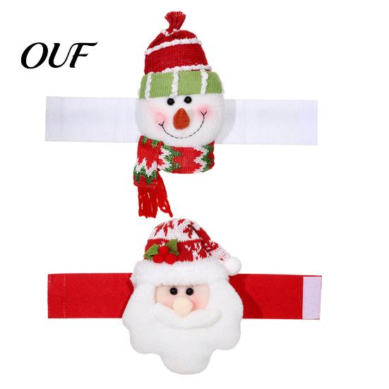 Reusable Curtain Tiebacks Christmas Santa Claus Tieback, 3D Plush Snowman Window Holders Decorative Drapery Accessories Ties Backs, Drape Holdbacks