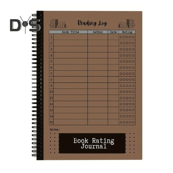 

Дневник чтения Блокнот Формат А5 Недатированный Твердый переплет Журнал Списки желаний Журнал чтения Прогресс Обзоры книг Подарок коричневый