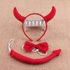 Cute Cosplay Costume for Adult Kids Cartoon Animal Headband/Tail/Bowtie Halloween Party Animes Outfit Role Play Suit
