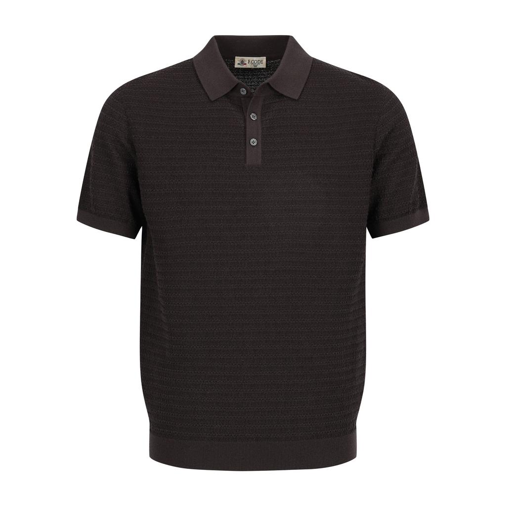FERRAROMILANO Tone-On-Tone Collared Knit D/Brown (Am0Gtsy25258)