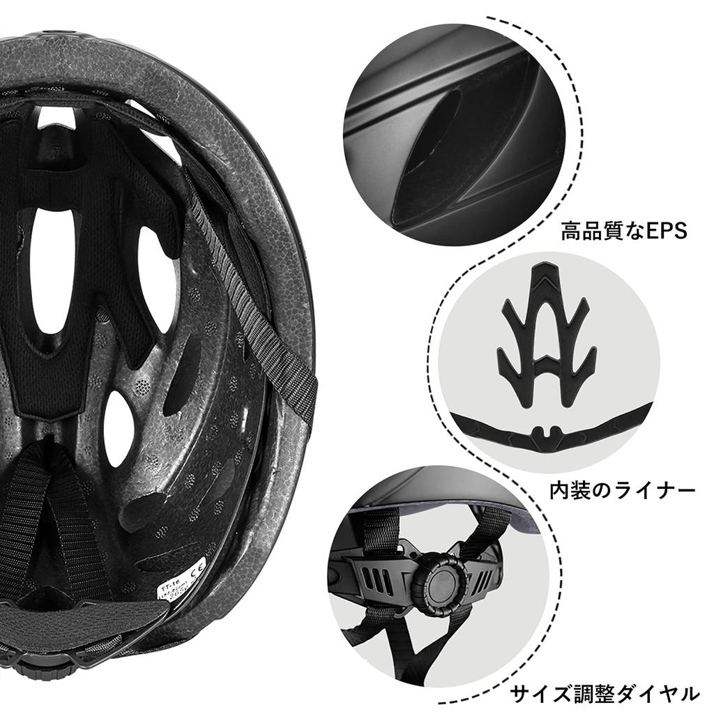 ROCKBROS Bicycle Helmet for Road CE Highly with Magnetic Goggles and Adjustable for Men and Women Adults, Bikes, Certified, Ultra-Lightweight, Sturdy,