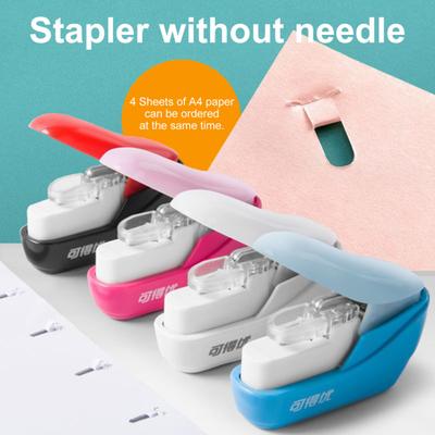 Grapadora sin clavos, ergonómica, que ahorra mano de obra, sin daños, encuadernación, grapadora de papel multiusos, grapadora de plástico, grapadora de libros para estudiantes, suministros de oficina