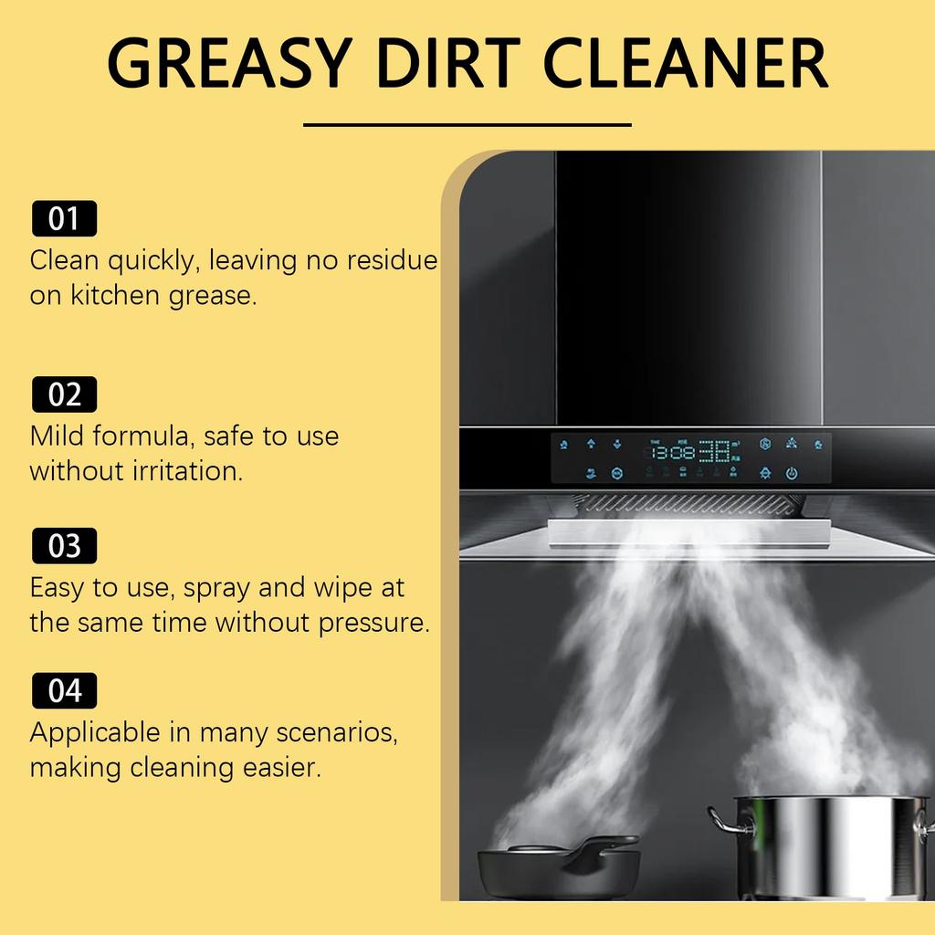 Kitchen Grease Cleaner, A Powerful Household Oil And Dirt Remover For Cleaning Heavy Oil From Range Hoods 237ml