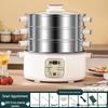 Vaporiera Elettrica a Tre Piani: Multifunzionale, Spegnimento Automatico, Grande Capacità, Timer, Pentola Elettrica Multi-livello, Cestello per Cottura a Vapore