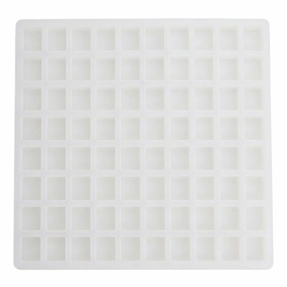 42/56/64/80-Cavity Silicone Mold Square/Heart Shape Easy To Remove Brown Sugar Mold Durable Flexible Ice Cube Tray Home Use