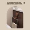 No-Drill Towel Holder Walnut Wood+Aluminium Towel Hanging Rack Suction Cup Towel Ring  Bathroom
